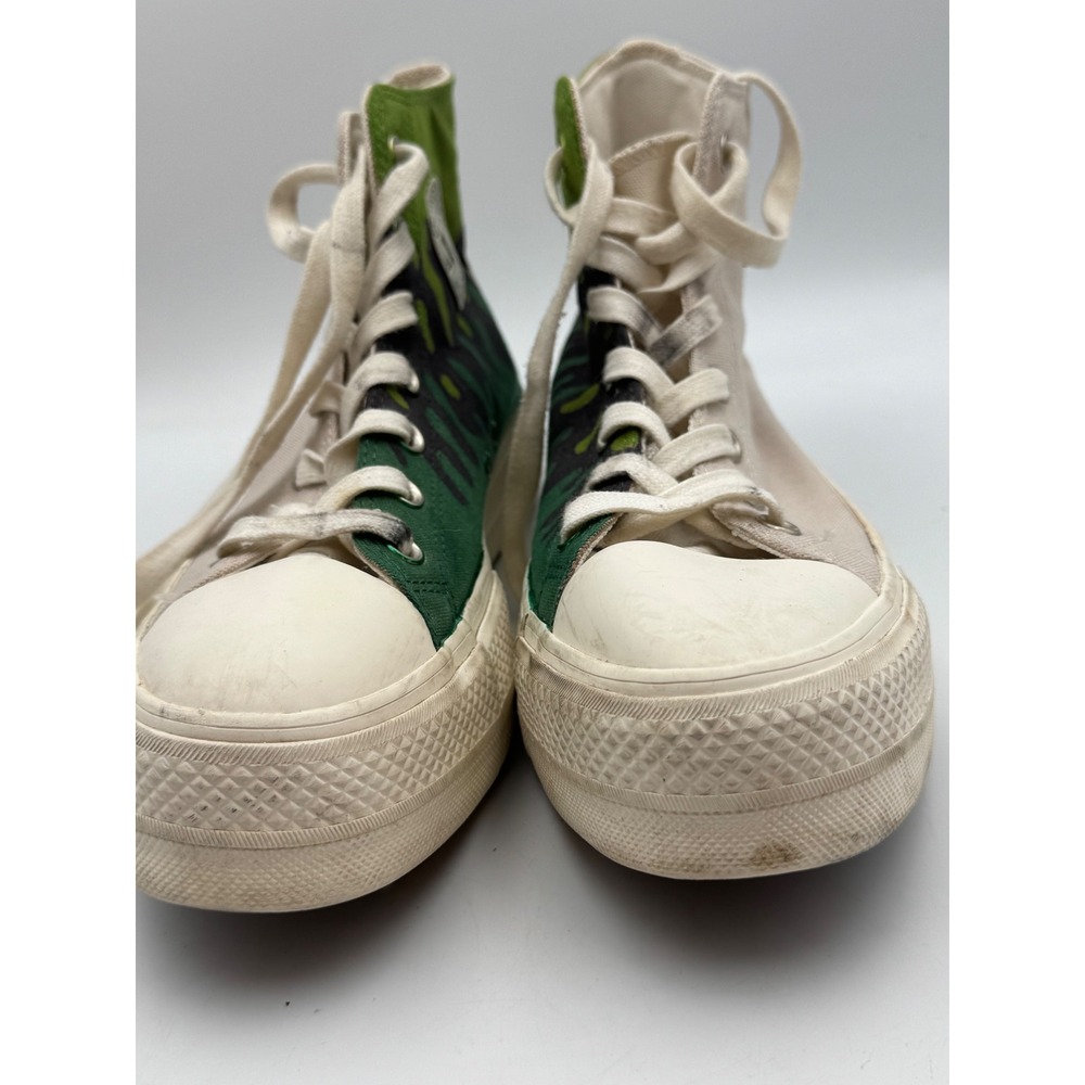 Converse Chuck Taylor All Star High Top Green Black‎ Slime Drip Graphic Sneakers - Picture 10 of 11